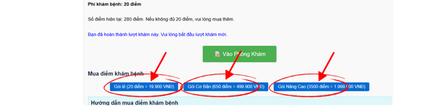Mua điểm khám bệnh